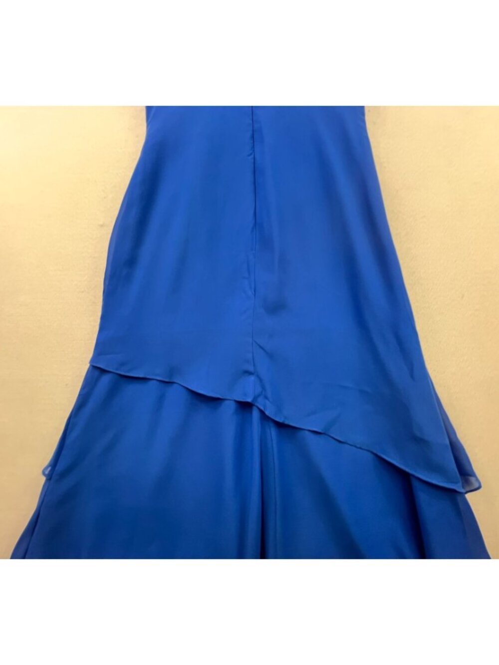 Lavetir Womens Sleeveless Tiered Chiffon Midi Formal Dress Size 12 Royal Blue - Picture 12 of 13